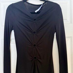 Proenza Schouler White Label Black Top | Modern Minimal | Architectural Cut